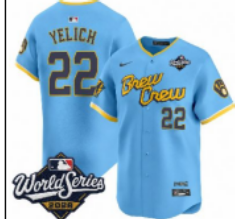 Women Milwaukee Brewers #22 Yelich Blue Nike 2026 World Series jersey 102106